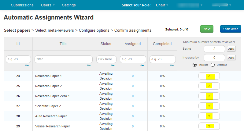 Auto Assign Meta-Reviewers