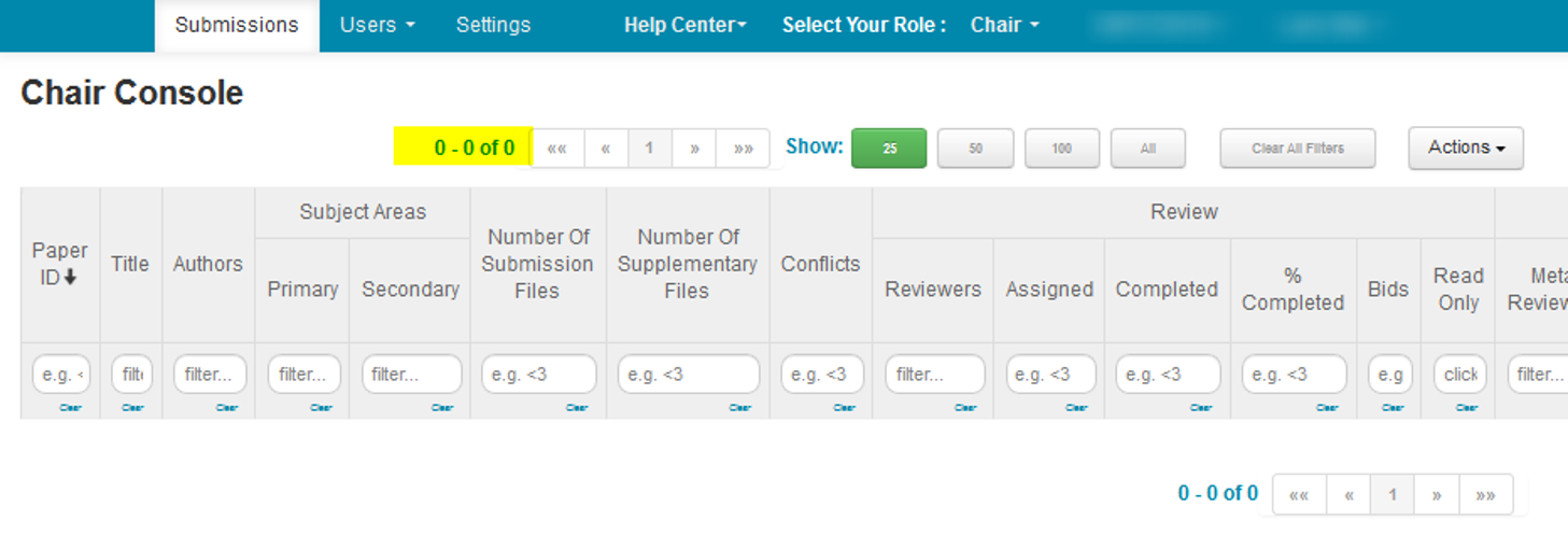 Manage Submissions