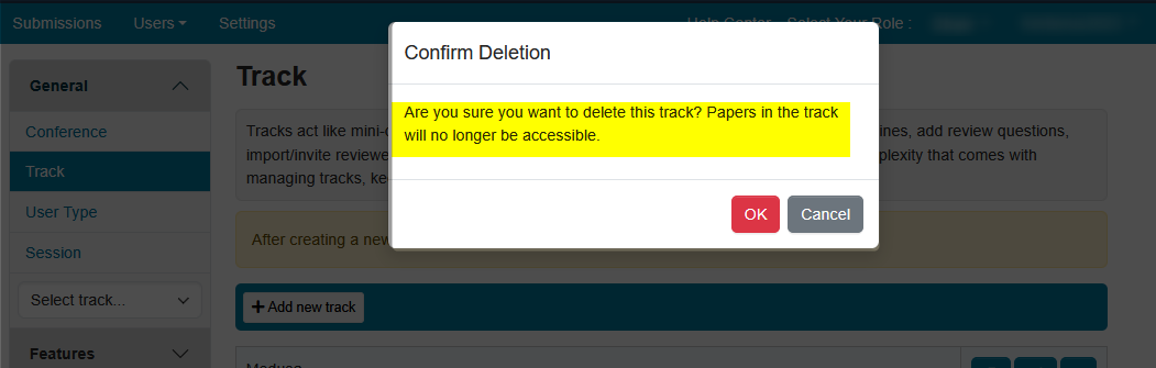 Manage Tracks