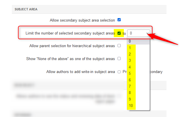 Subject Areas