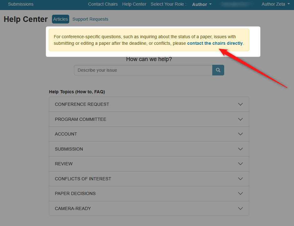 Create Support Ticket